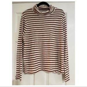 Madewell Whisper Cotton Striped Turtle Neck